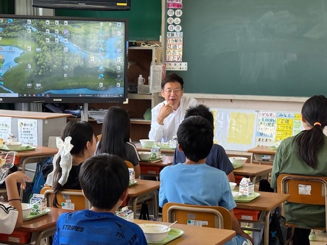 町長給食会（吉木小学校）1